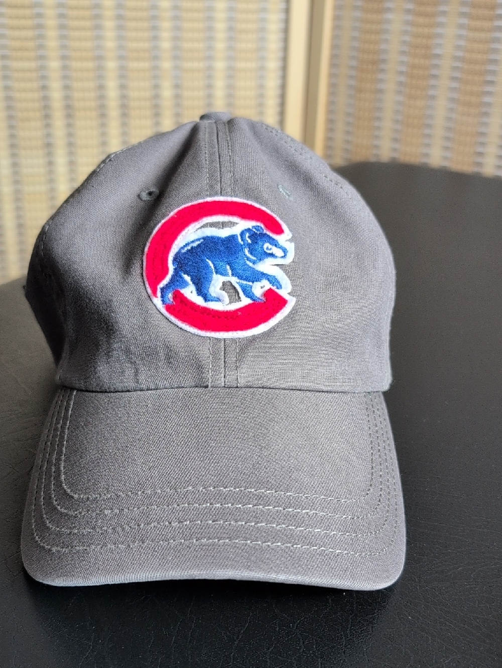 Chicago Cubs Gray Baseball Cap with Red & Blue Cubs Patch